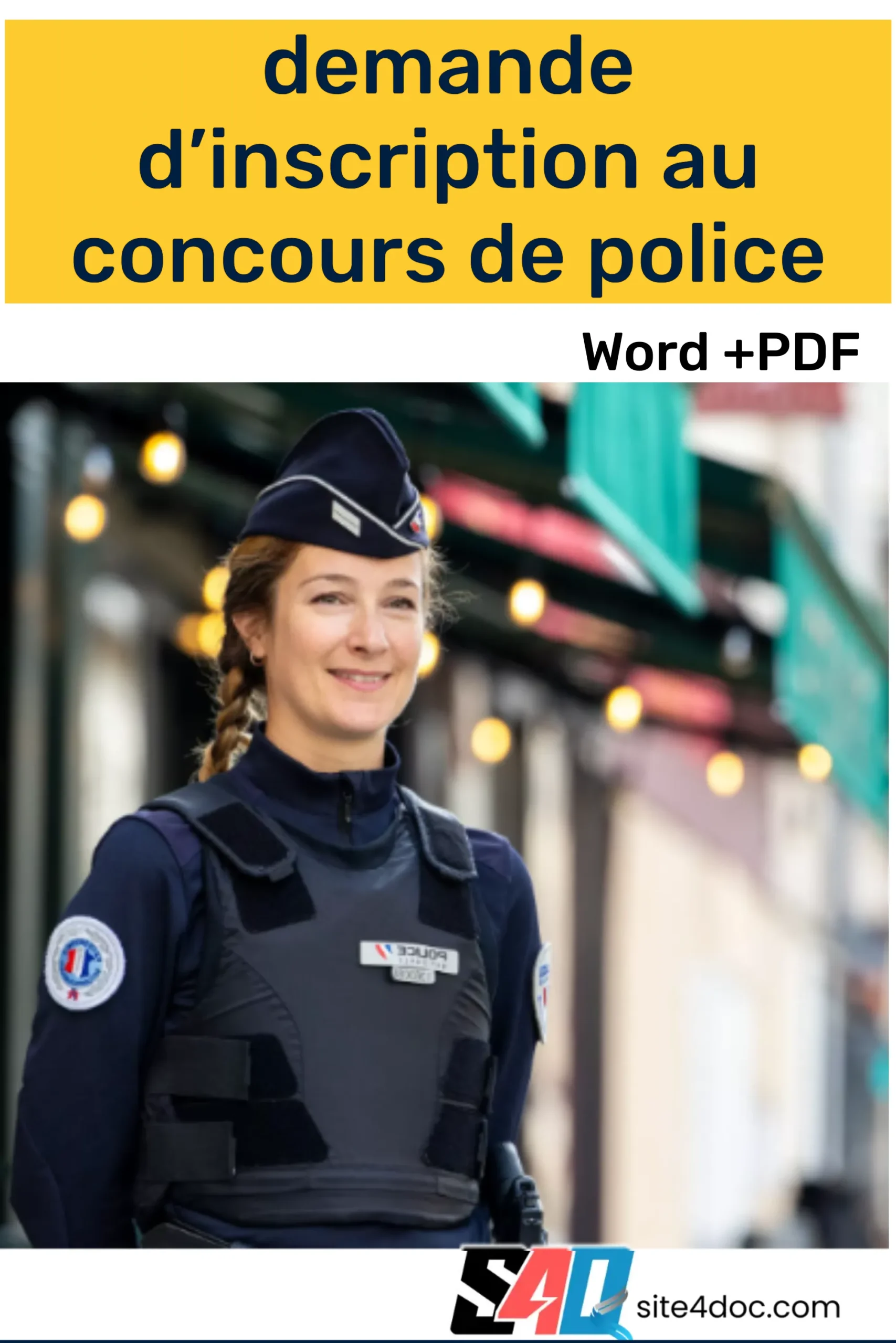 comment rédiger une demande d'inscription au concours de police