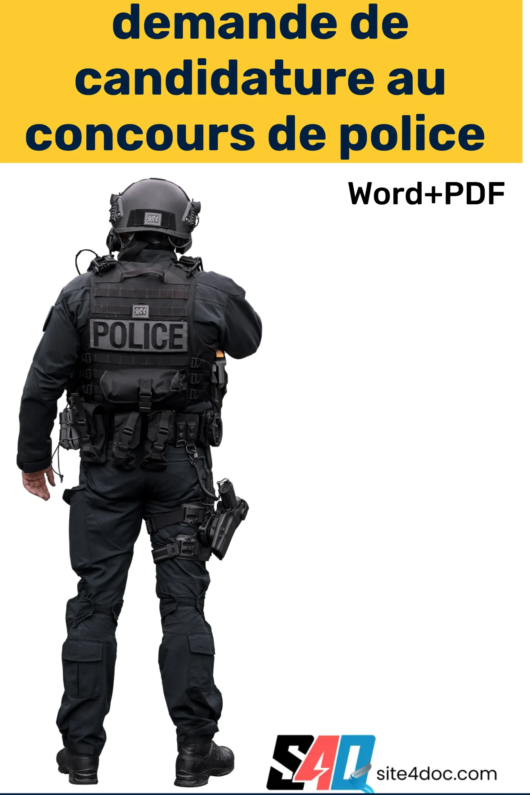 Modèles de Demande de Candidature au Concours de Police : Word et PDF