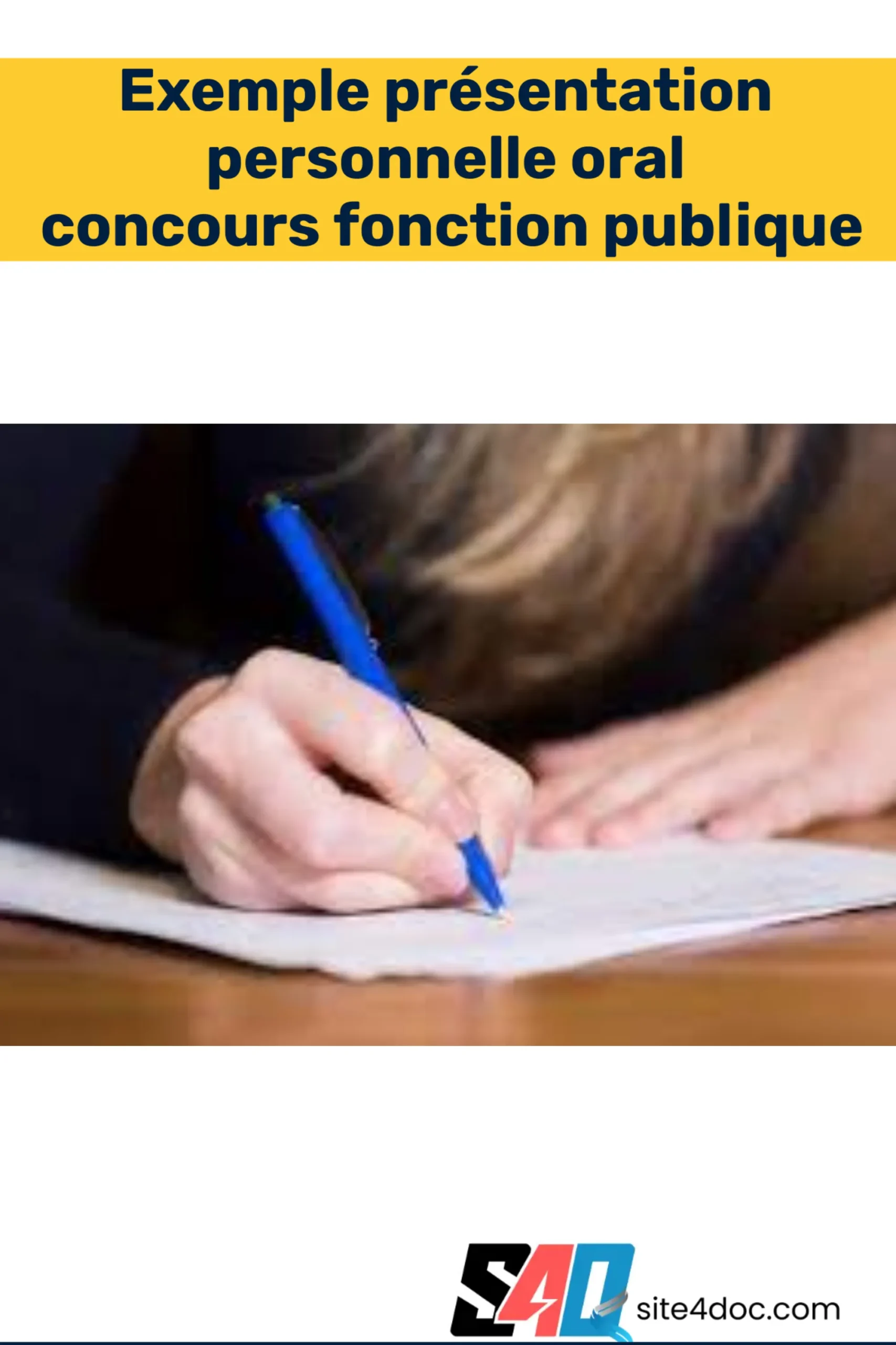 exemple de présentation personnelle pour un oral de concours de la fonction publique.