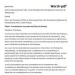 Image montrant une lettre de motivation pour une demande d'emploi, disponible en téléchargement gratuit aux formats Word et PDF.