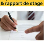 Personne rédigeant une dédicace dans un rapport de stage ou un mémoire de fin d'études