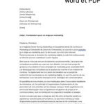 Exemple de lettre de motivation pour un stage sans expérience, disponible en format Word et PDF.