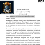 Modèle de lettre de motivation BTS Électrotechnique et Électronique au format Word, prêt à télécharger et personnaliser.