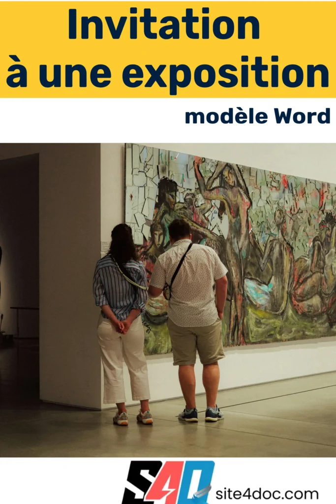 Pack de 5 Modèles d’Invitation à une Exposition en Word pour un Message Professionnel et Attractif