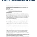 Exemple de lettre de motivation pour un BTS Comptabilité et Gestion, disponible en modèle Word