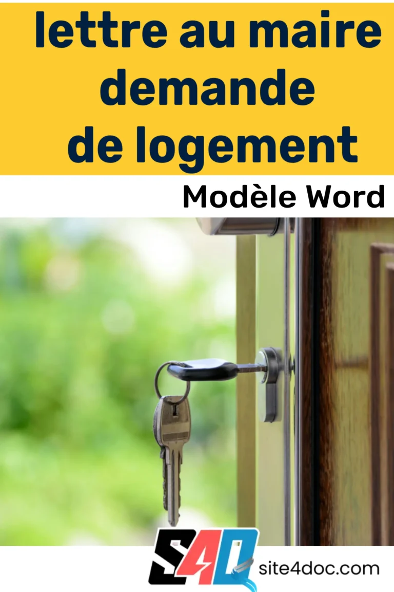 Illustration d’une lettre manuscrite posée sur une table avec un stylo, évoquant une demande de logement adressée à une mairie.