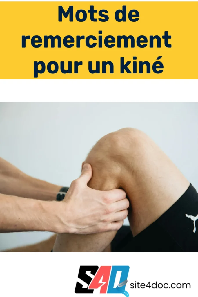 Message de remerciement chaleureux adressé à un kinésithérapeute après une rééducation réussie.