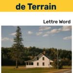 Image de couverture d’un guide intitulé "Modèle de Lettre au Maire : Demande de Parcelle de Terrain en Word", illustrant un document formel avec un terrain en arrière-plan.