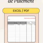 Modèle d'échéancier de paiement en Excel pour gestion financière.