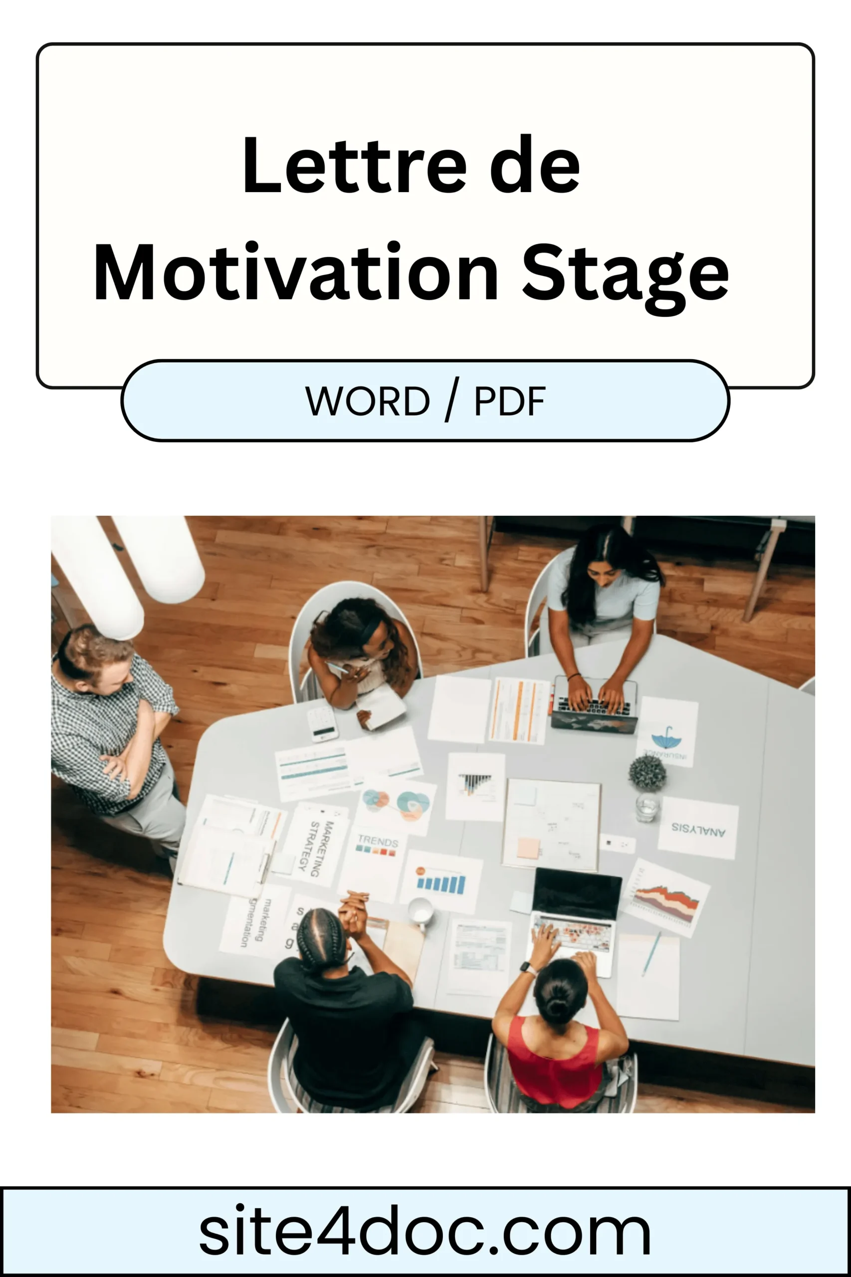 Modèle de Lettre de Motivation Stage au format Word prêt à être téléchargé