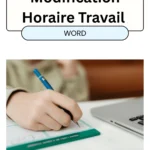Document modèle lettre modification horaire travail par employeur.