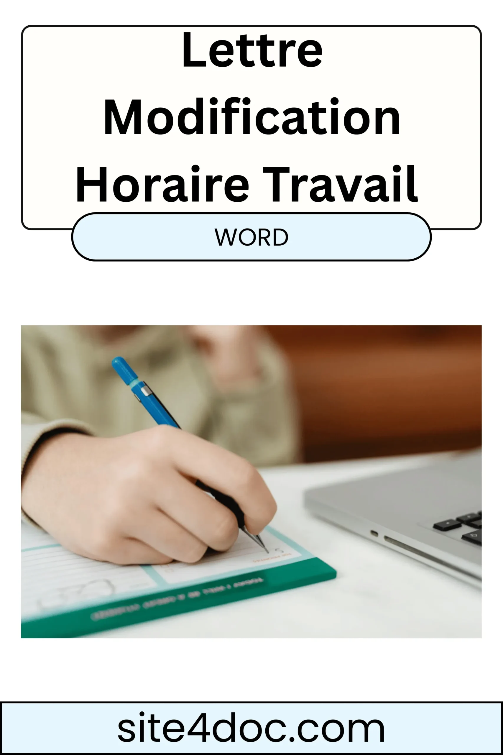Document modèle lettre modification horaire travail par employeur.