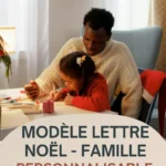 Modèle de lettre Noël pour famille.