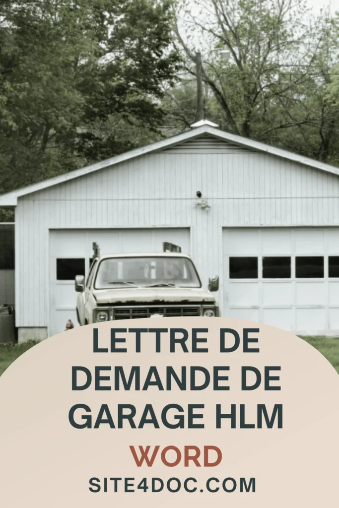 exemple gratuit de lettre pour demander la location d'un garage