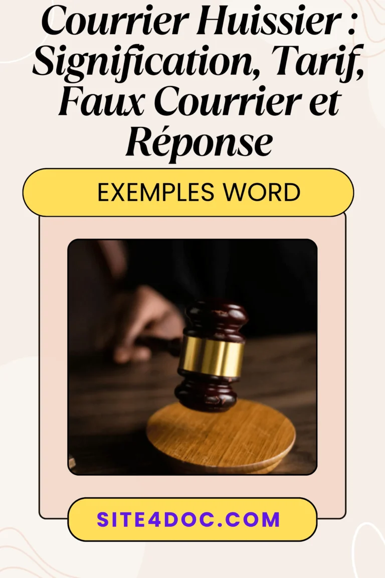 Courrier Huissier : Signification, Tarif, Faux Courrier et Réponse à une Demande de Paiement 3 Courrier huissier signification et réponse à demande de paiement