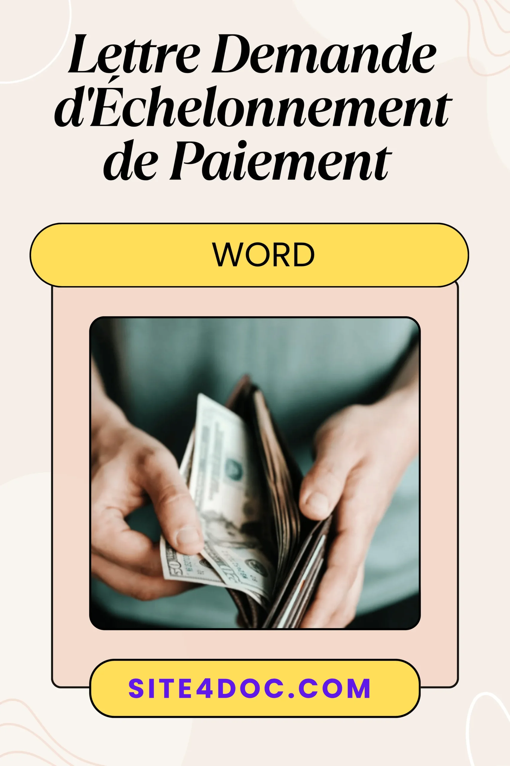Modèle lettre demande d'échelonnement de paiement avec échéancier gratuit en Word pour dettes huissier impôts amende.