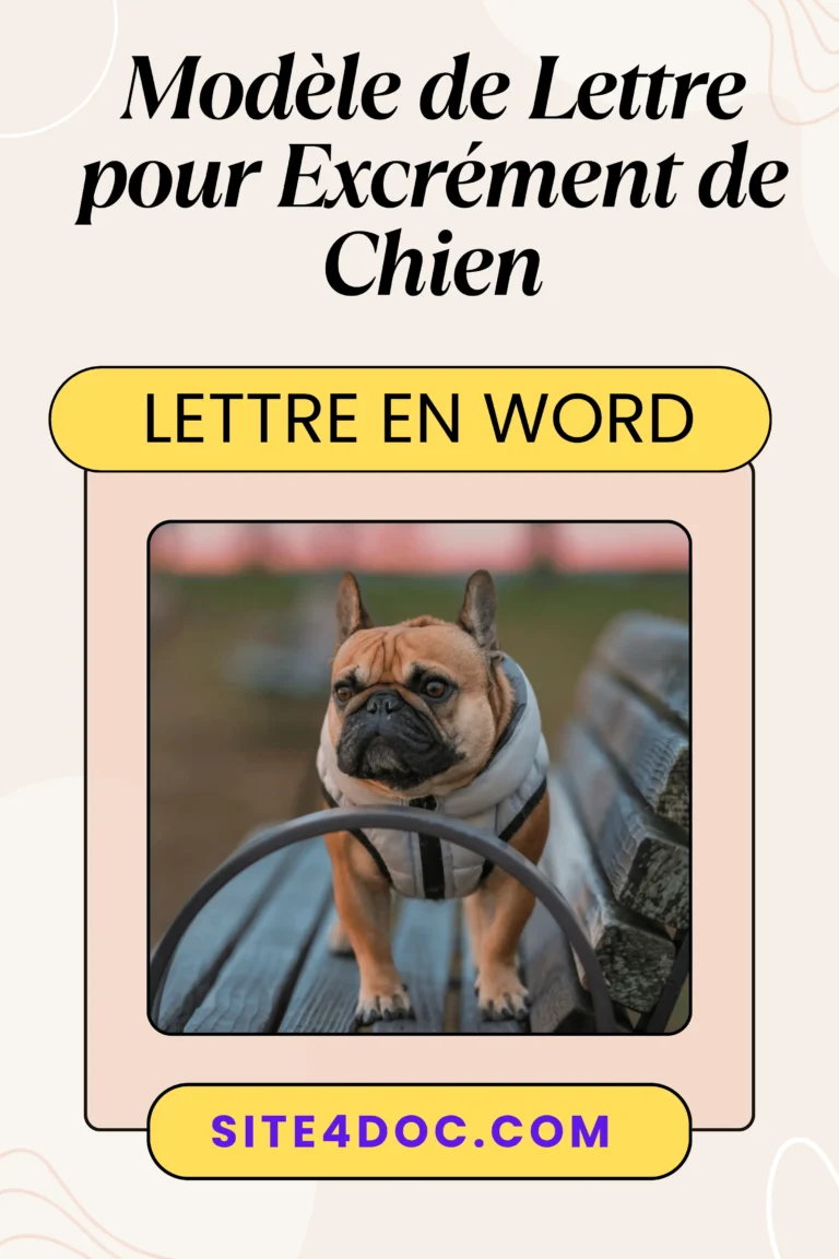 Modèle de lettre gratuit pour excréments de chien à télécharger en Word – voisin ou mairie