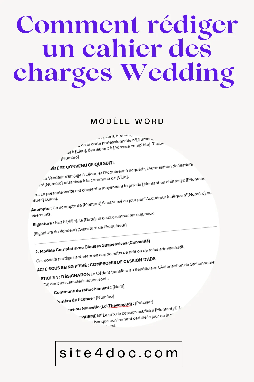 Checklist pour rédiger un cahier des charges Wedding Planner efficace - Exemple gratuit