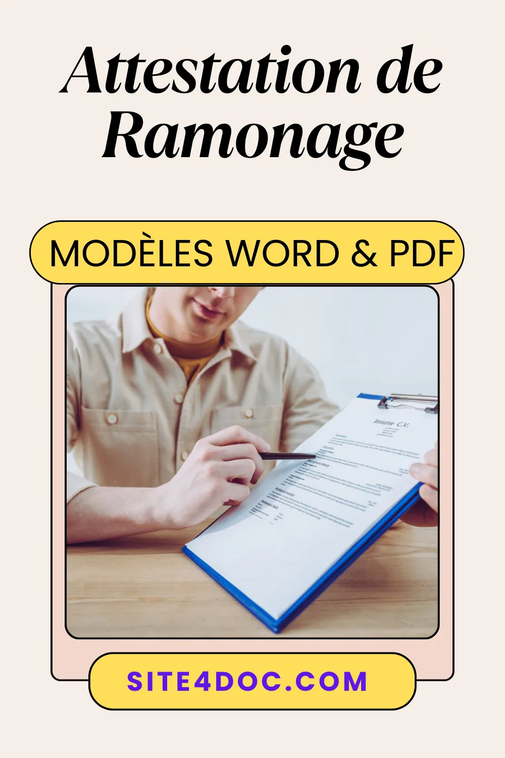 Document officiel attestant le nettoyage de cheminée.