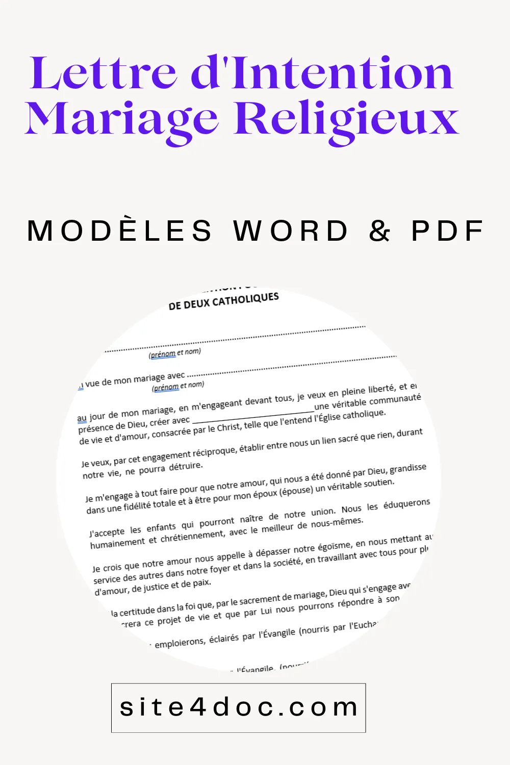 Contenu illustrant une préparation spirituelle pour un mariage religieux.