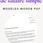 Modèle de lettre pour demande d'augmentation de salaire.