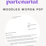 Lettre de proposition de partenariat avec modèles et exemples pour collaborations professionnelles.
