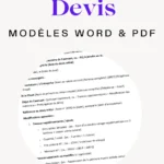 Modèle d'avenant au devis gratuit illustré