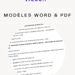 Modèle de lettre pour déclaration de décès