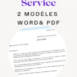 Image illustrant une lettre de proposition de service professionnelle posée sur un bureau avec un stylo et un ordinateur, symbolisant la réussite commerciale.