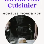 Modèle de contrat de travail CDI pour poste de cuisinier