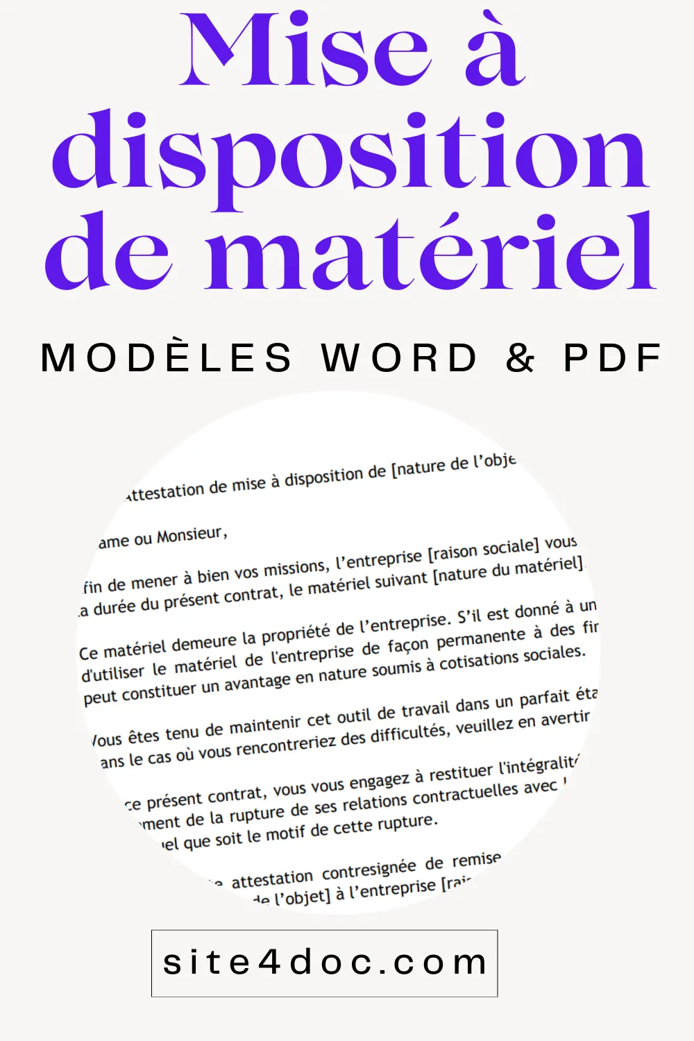 Modèle de lettre pour demande et mise à disposition de matériel en formats gratuits.