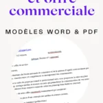 Modèle de proposition commerciale illustrant une offre professionnelle.