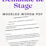 Exemple de modèle de lettre de demande de stage en format Word et PDF.