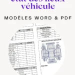 Modèle fiche état véhicule gratuit PDF, Word ou Excel à télécharger. Contrôlez facilement l’état au départ et au retour. Idéal pour flottes d’entreprise et locations entre particuliers.