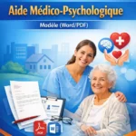 Modèle de lettre de motivation Aide Médico-Psychologique prêt à télécharger en Word et PDF pour candidater dans le secteur du handicap.