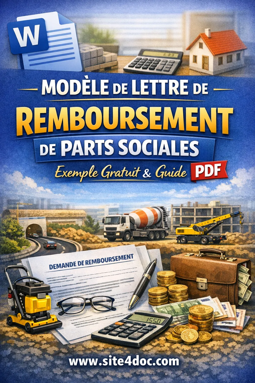 Modèle de lettre de remboursement de parts sociales exemple gratuit