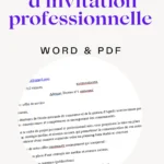 Modèle de lettre d’invitation professionnelle prêt à télécharger en PDF et Word