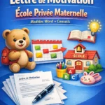 Modèle de lettre de motivation pour poste en école privée maternelle avec conseils et bouton de téléchargement Word