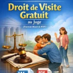 Illustration d’un modèle de lettre droit de visite gratuit au juge prêt à télécharger en Word et PDF
