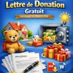 Modèle de lettre de donation gratuit prêt à télécharger en Word et PDF.