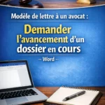 Modèle de lettre à un avocat pour demander l’avancement d’un dossier en cours prêt à télécharger en Word