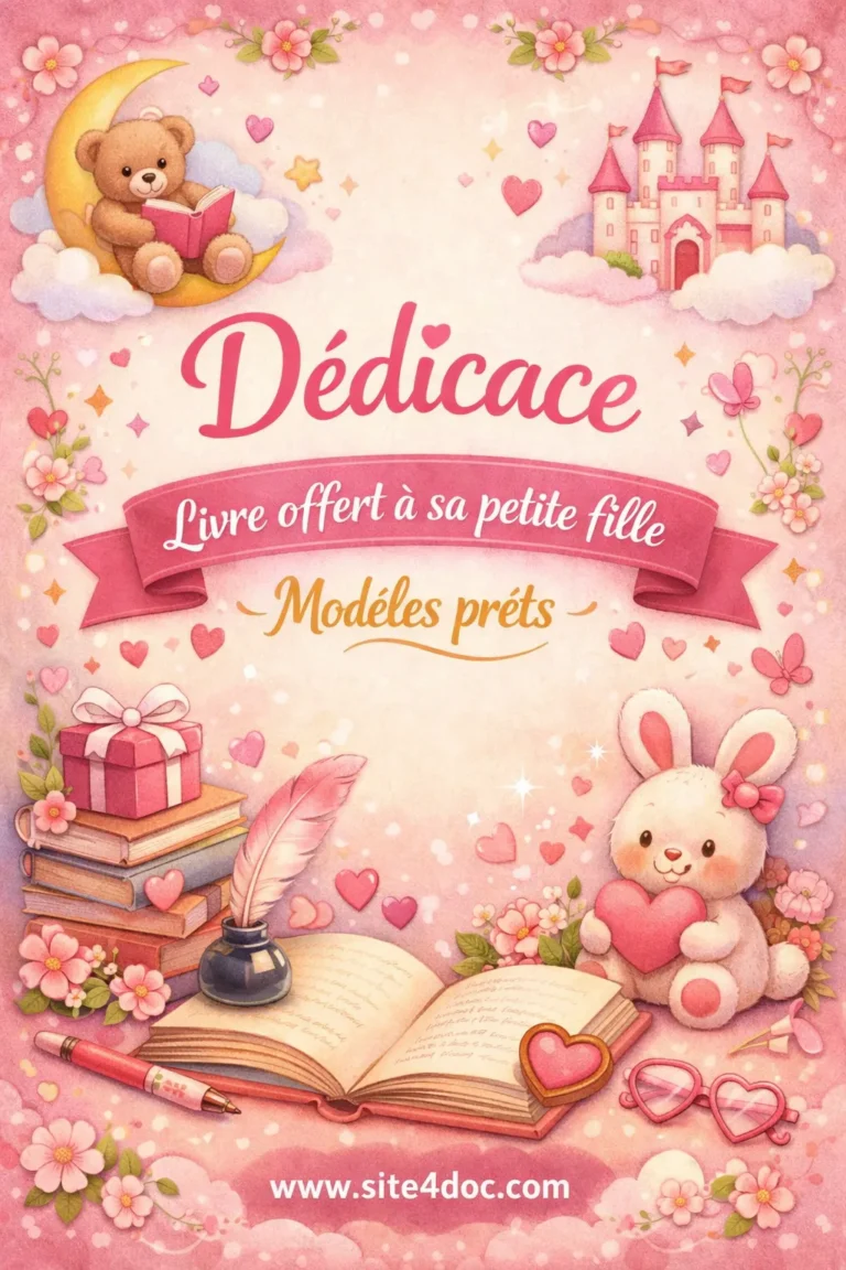 Dédicace livre offert à sa petite fille - modèles prêts 1 Une petite fille souriante assise sur les genoux de sa grand-mère, en train de lire un livre illustré.