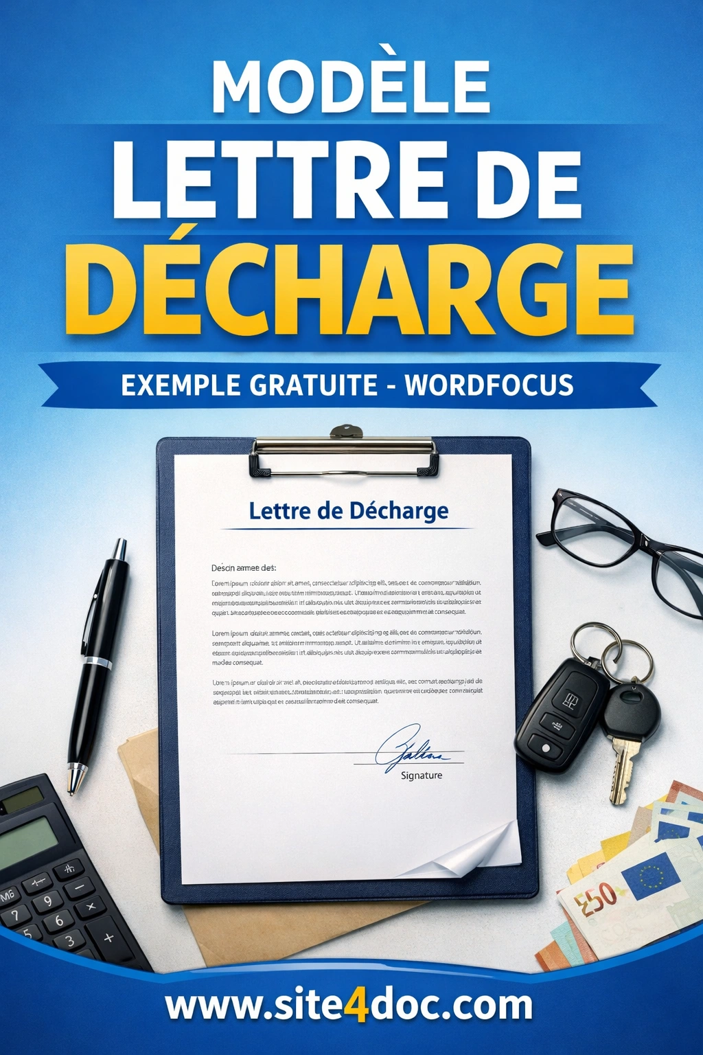Modèle lettre de décharge exemple gratuite à télécharger en Word.