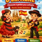 Couverture attrayante pour la chanson “Dans mon pays d’Espagne” – paroles, gestes et variantes pour enfants – www.site4doc.com