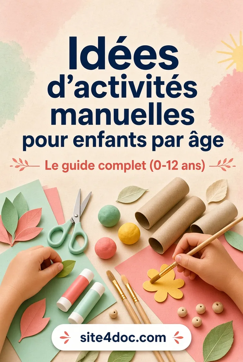 Idées d’activités manuelles pour enfants par âge : le guide complet (0-12 ans) – activités créatives adaptées de 0 à 12 ans | site4doc.com