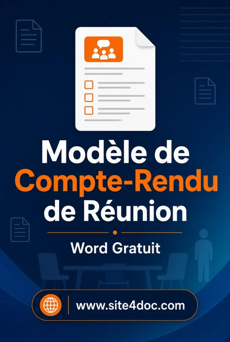 Modèle de compte-rendu de réunion Word gratuit à télécharger 1 Modèle de compte-rendu de réunion Word gratuit | www.site4doc.com
