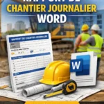 Couverture PDF Modèle de Rapport de Chantier Journalier Word - www.site4doc.com