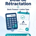Calculateur gratuit de délai de rétractation pour devis travaux avec lettre type de rétractation téléchargeable - site4doc.com