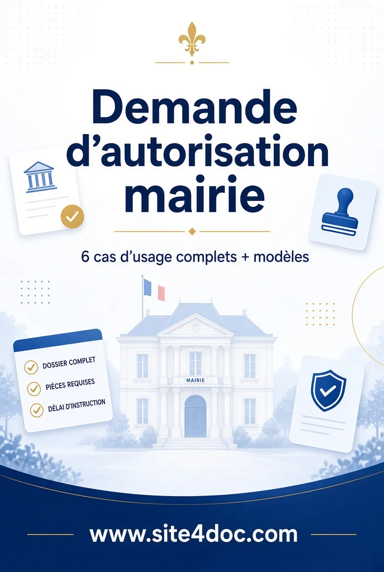 Demande d'autorisation mairie – 6 cas d'usage complets + modèles gratuits