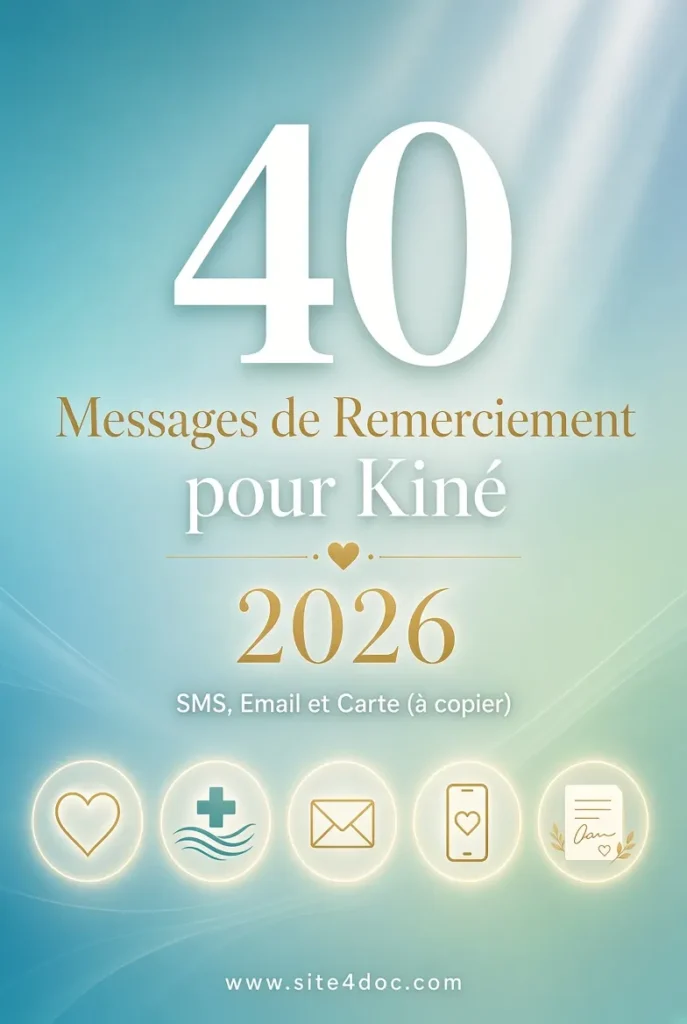 Voir les 40 messages de remerciement pour kiné 202 40 Messages de Remerciement pour Kiné 2026 – SMS, Email et Carte à copier – site4doc